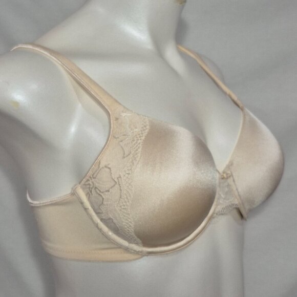 40B Bali 3547 One Smooth U Support Lace Trim UW Bra Ivory - Picture 2 of 4